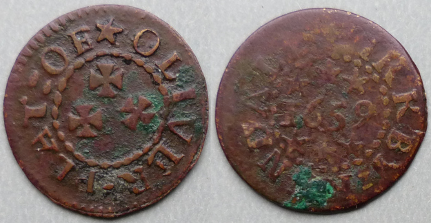 Kendal, Oliver Plat 1659 farthing - Click Image to Close